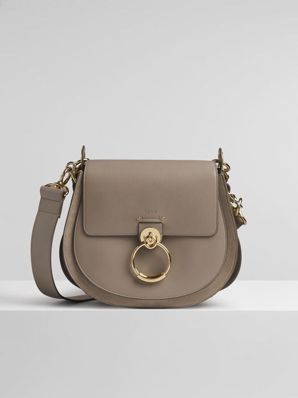 Chloé Bolsos Mujer Tess Gris Suede Cowhide HONE32549